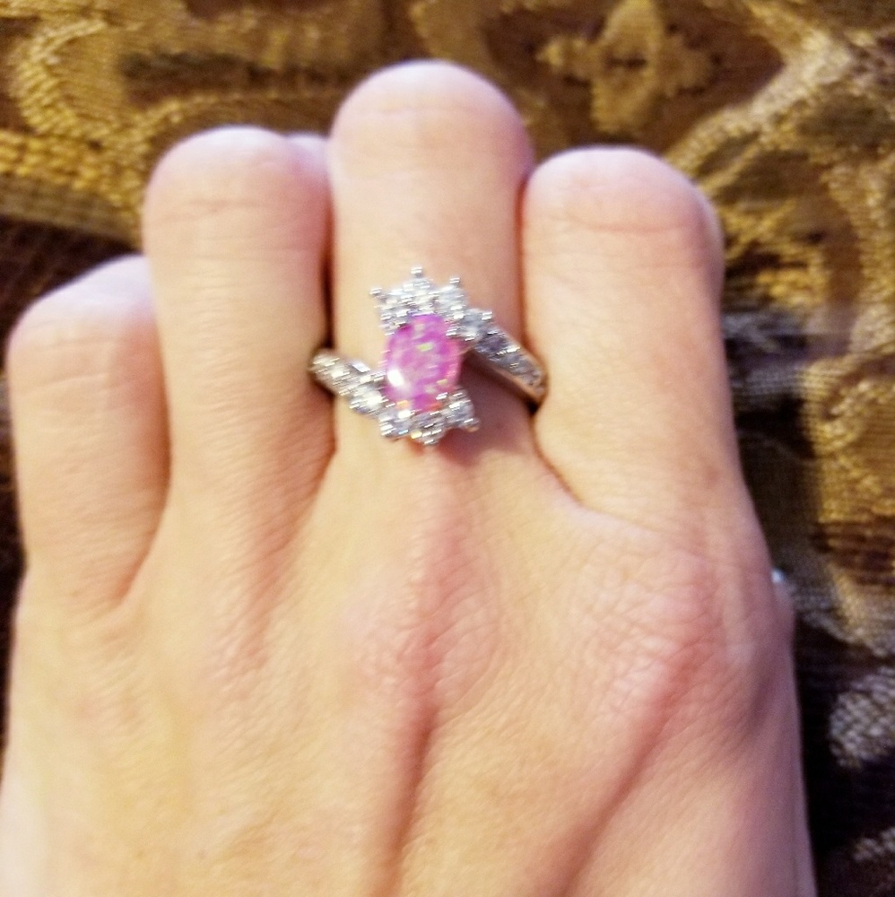 ❤Beautiful pink opal ring😍 - Picture 2 of 4